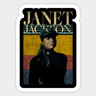 Janet Jackson // 80s Vintage Retro // Sticker